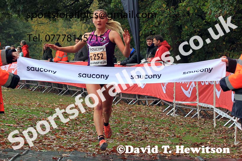 Junior Women, 2022 National Cross Country Relays, Berry Hill Park, Mansfield.  Photo: David T. Hewitson/Sports for All Pics